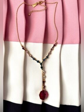 Kate Spade New York Gold-Tone Multicolor Crystal Statement Necklace